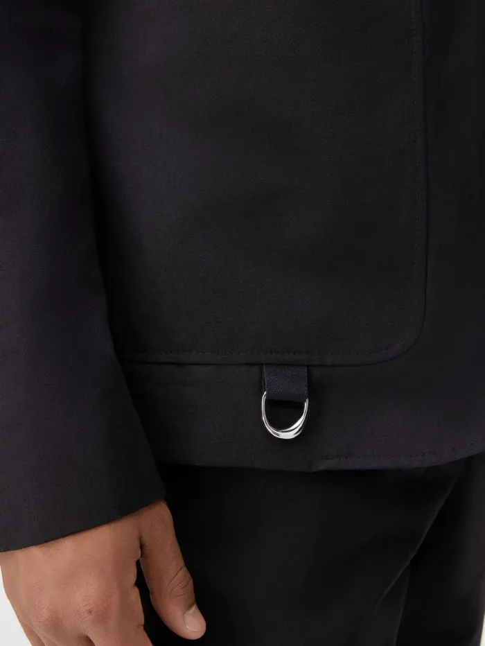 JACQUEMUS The Jean Jacket Black Men Coats and Jackets