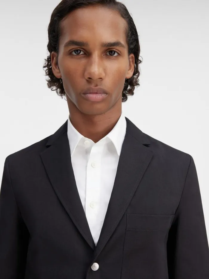 JACQUEMUS The Jean Jacket Black Men Coats and Jackets