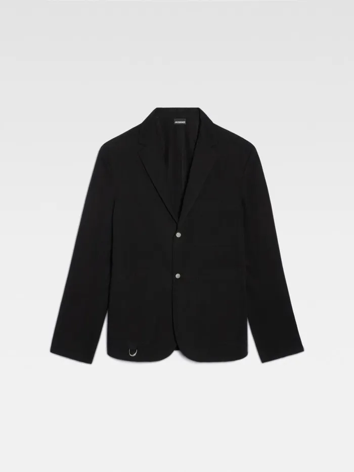 JACQUEMUS The Jean Jacket Black Men Coats and Jackets
