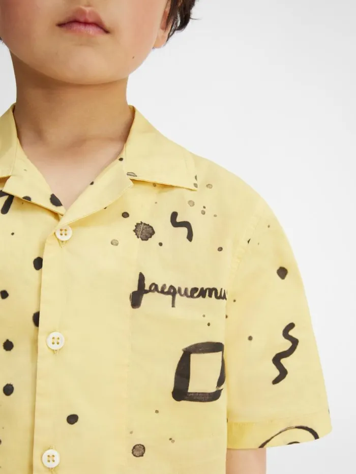 JACQUEMUS The Jean Kids039 Shirt Print Summer Kids WomenMen Tops JACQUEMUS The Jean Kids039 Shirt Print Summer Kids WomenMen Tops