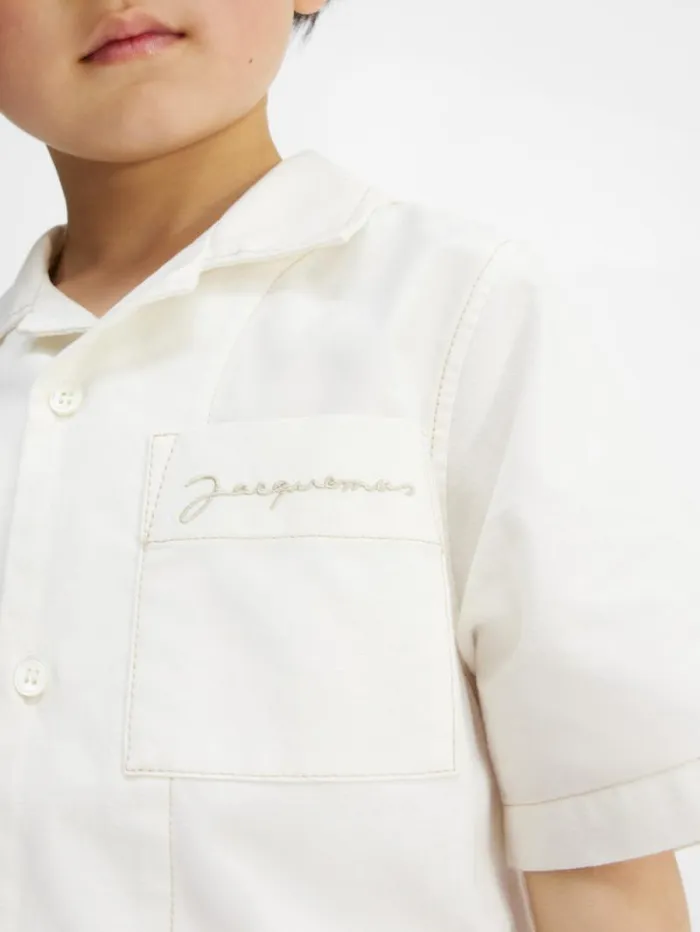 JACQUEMUS The Jean Kids039 Shirt White WomenMen Tops JACQUEMUS The Jean Kids039 Shirt White WomenMen Tops