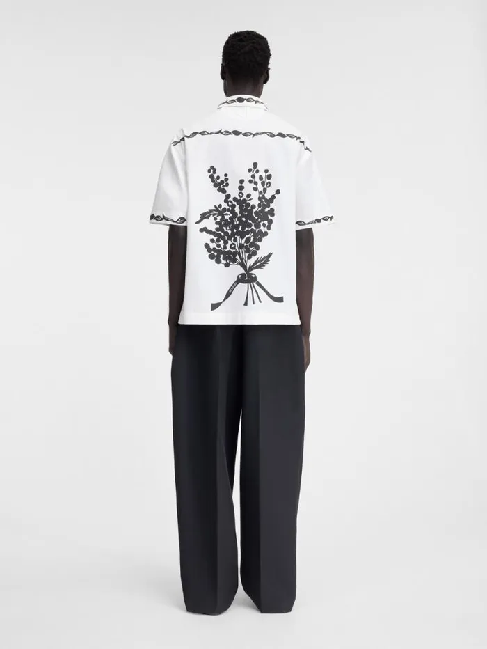 JACQUEMUS The Jean Shirt Print Mimosa Frise Black Men Shirts JACQUEMUS The Jean Shirt Print Mimosa Frise Black Men Shirts