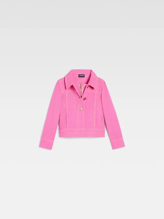 JACQUEMUS The Kids039 DeNmes Denim Jacket Pink WomenMen Tops JACQUEMUS The Kids039 DeNmes Denim Jacket Pink WomenMen Tops