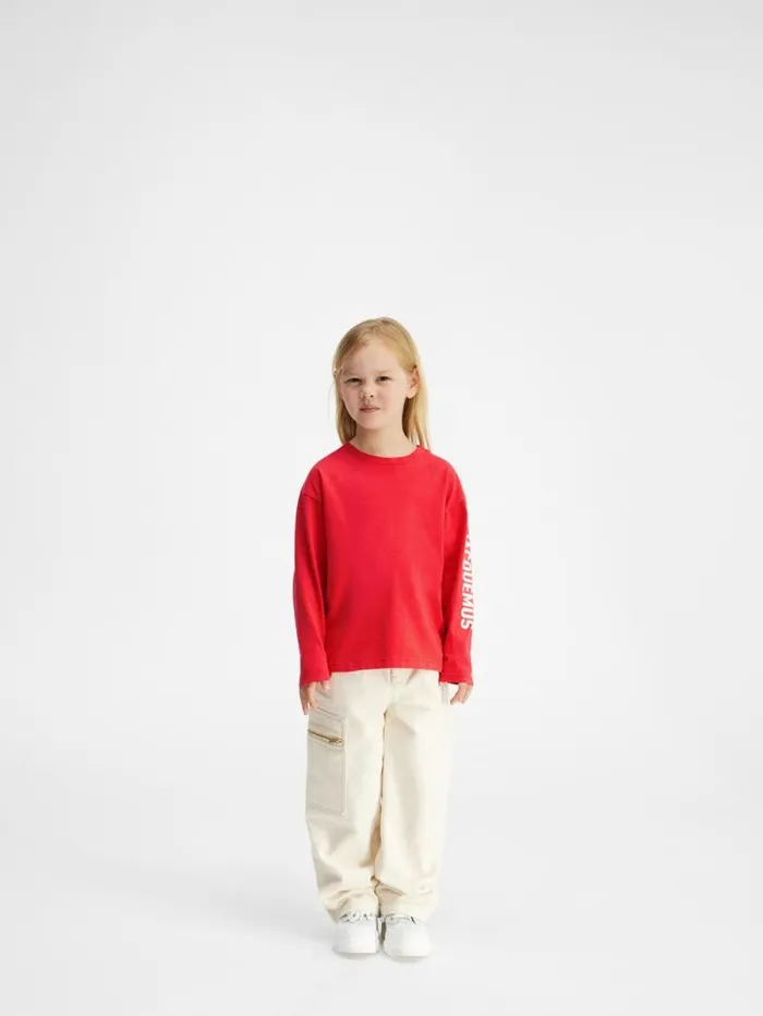 JACQUEMUS The Kids039 Longsleeve Tshirt Red WomenMen Tops