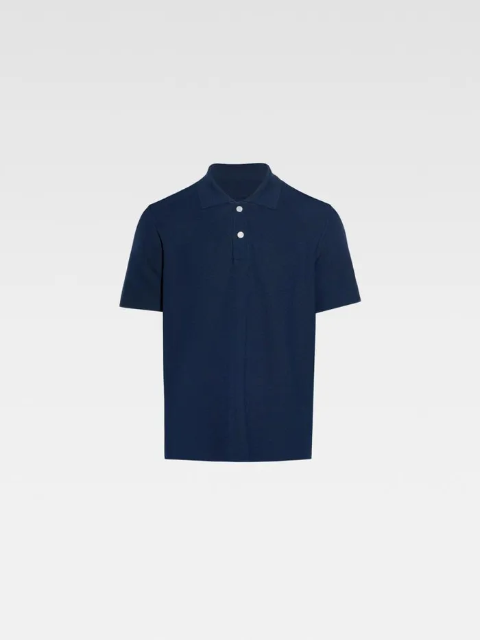 JACQUEMUS The Knit Polo Shirt Dark Navy Men Knits JACQUEMUS The Knit Polo Shirt Dark Navy Men Knits