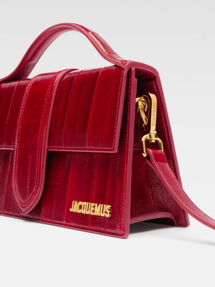 JACQUEMUS The Large Bambino Dark Red Women Crossbody and Handbags JACQUEMUS The Large Bambino Dark Red Women Crossbody and Handbags