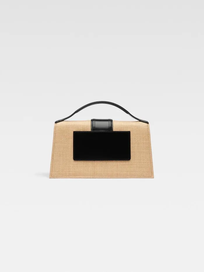 JACQUEMUS The Large Bambino Ivoryblack Women Crossbody and Handbags JACQUEMUS The Large Bambino Ivoryblack Women Crossbody and Handbags