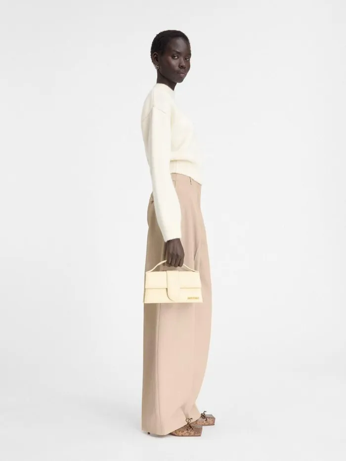 JACQUEMUS The Large Bambino Ivory Women Crossbody and Handbags JACQUEMUS The Large Bambino Ivory Women Crossbody and Handbags