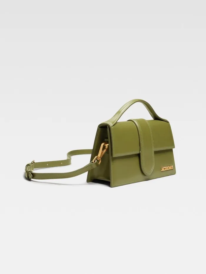 JACQUEMUS The Large Bambino Khaki Women Crossbody and Handbags JACQUEMUS The Large Bambino Khaki Women Crossbody and Handbags