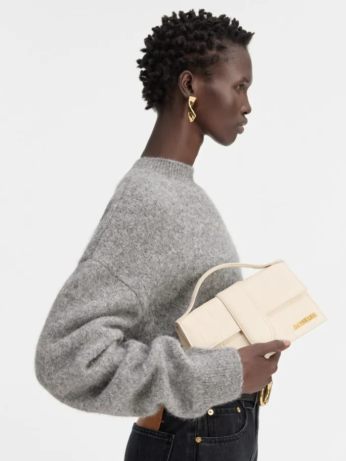 JACQUEMUS The Large Bambino Light Ivory Women Crossbody and Handbags JACQUEMUS The Large Bambino Light Ivory Women Crossbody and Handbags