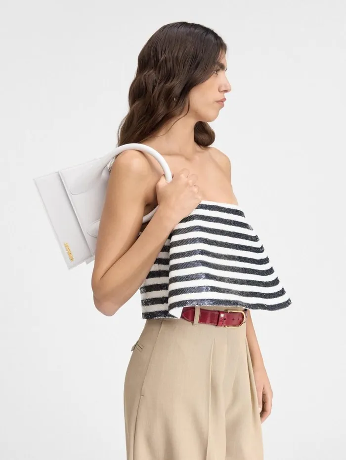 JACQUEMUS The Large Chiquito White Women Crossbody and Handbags JACQUEMUS The Large Chiquito White Women Crossbody and Handbags
