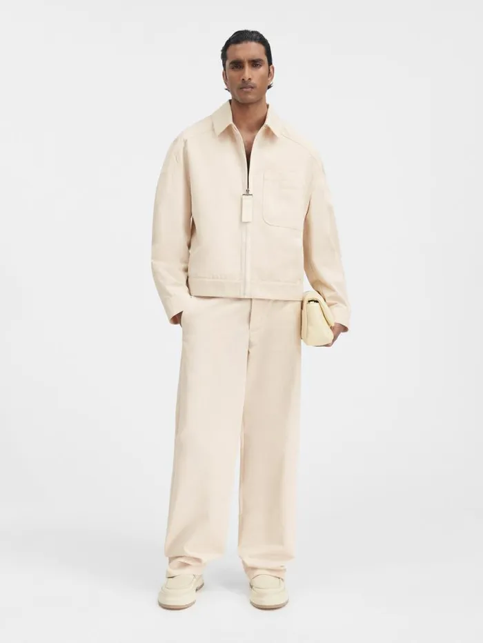 JACQUEMUS The Linu Jacket Beige Men Coats and Jackets