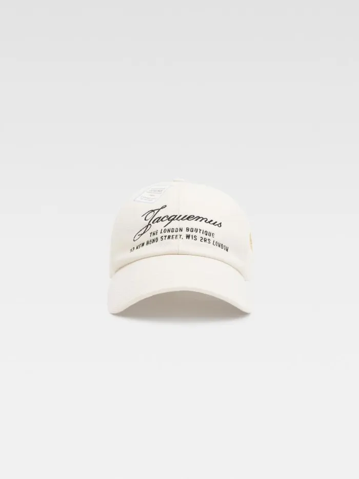 JACQUEMUS The London Baseball Cap Offwhite WomenMen Hats