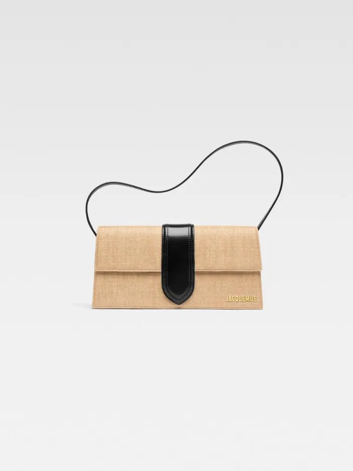 JACQUEMUS The Long Bambino Ivoryblack Women Shoulder Bags