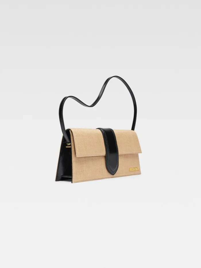 JACQUEMUS The Long Bambino Ivoryblack Women Shoulder Bags JACQUEMUS The Long Bambino Ivoryblack Women Shoulder Bags
