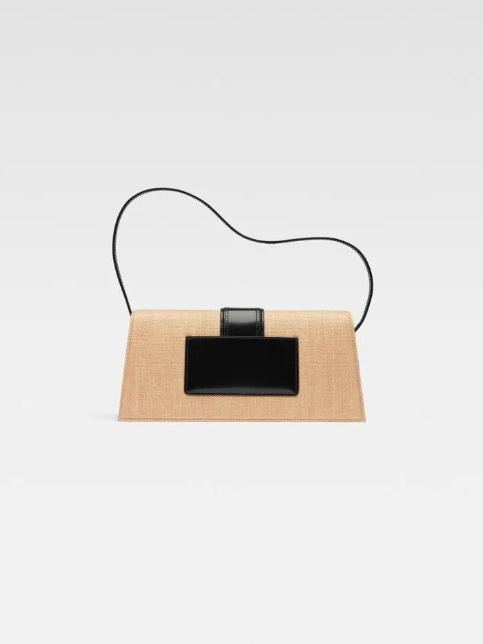 JACQUEMUS The Long Bambino Ivoryblack Women Shoulder Bags JACQUEMUS The Long Bambino Ivoryblack Women Shoulder Bags