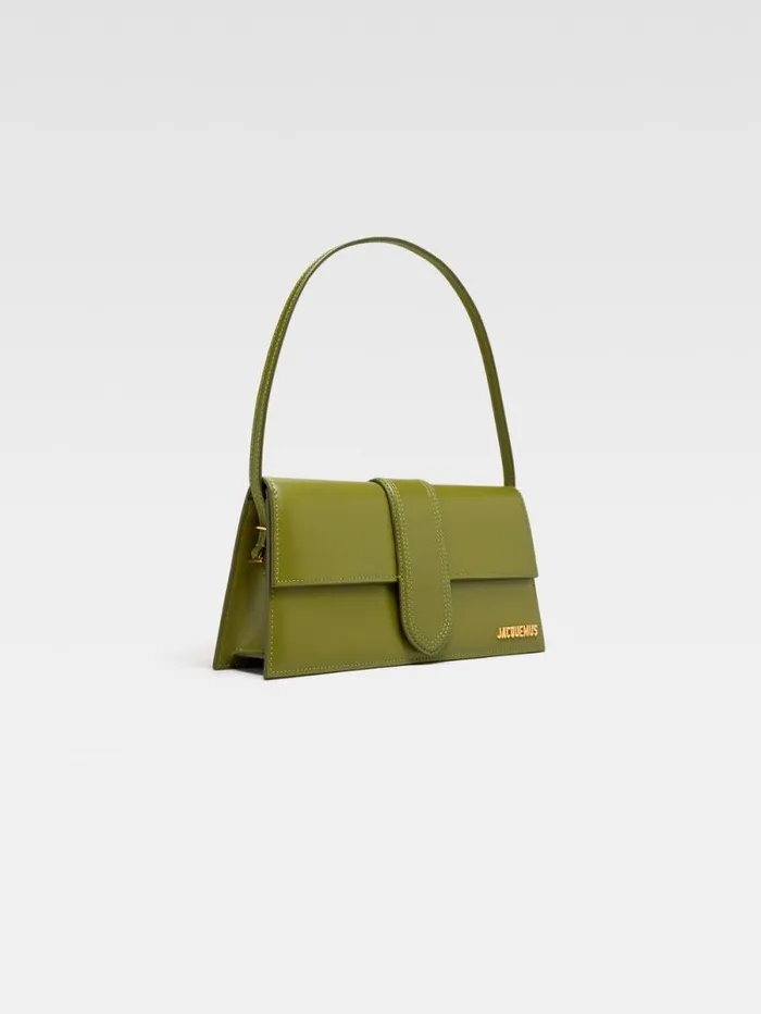 JACQUEMUS The Long Bambino Khaki Women Shoulder Bags JACQUEMUS The Long Bambino Khaki Women Shoulder Bags
