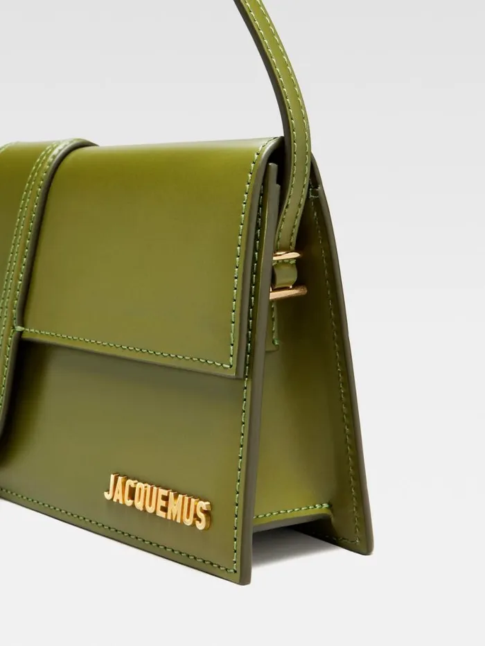 JACQUEMUS The Long Bambino Khaki Women Shoulder Bags JACQUEMUS The Long Bambino Khaki Women Shoulder Bags