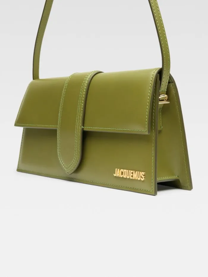 JACQUEMUS The Long Bambino Khaki Women Shoulder Bags JACQUEMUS The Long Bambino Khaki Women Shoulder Bags