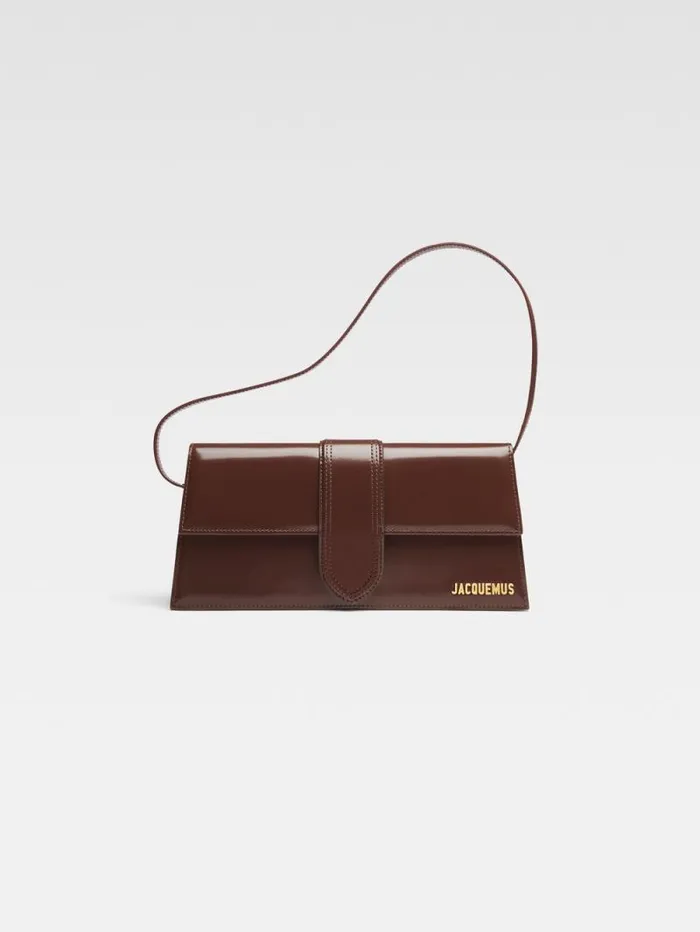 JACQUEMUS The Long Bambino Midnight Brown Women Shoulder Bags