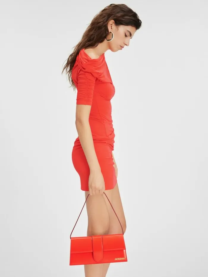JACQUEMUS The Long Bambino Orange Women Shoulder Bags JACQUEMUS The Long Bambino Orange Women Shoulder Bags