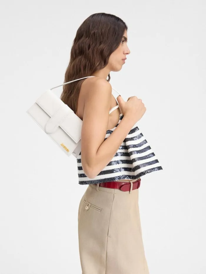 JACQUEMUS The Long Bambino White Women Shoulder Bags JACQUEMUS The Long Bambino White Women Shoulder Bags