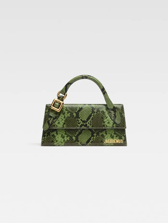 JACQUEMUS The Long Chiquito With Buckle Green Women Crossbody and Handbags