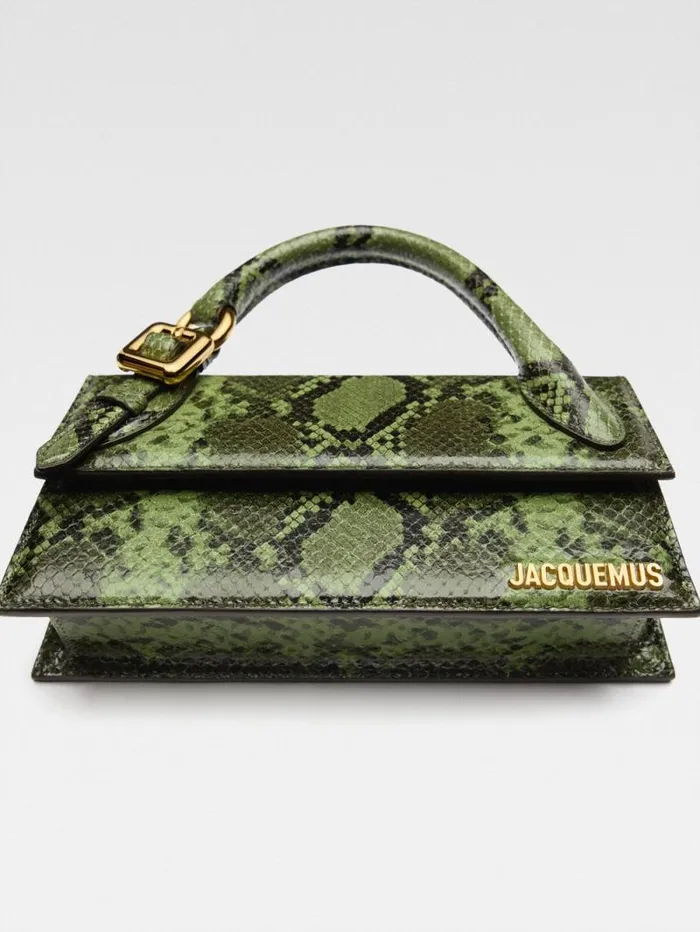 JACQUEMUS The Long Chiquito With Buckle Green Women Crossbody and Handbags JACQUEMUS The Long Chiquito With Buckle Green Women Crossbody and Handbags