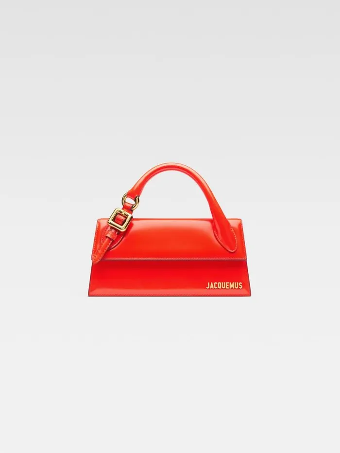 JACQUEMUS The Long Chiquito With Buckle Orange Women Crossbody and Handbags