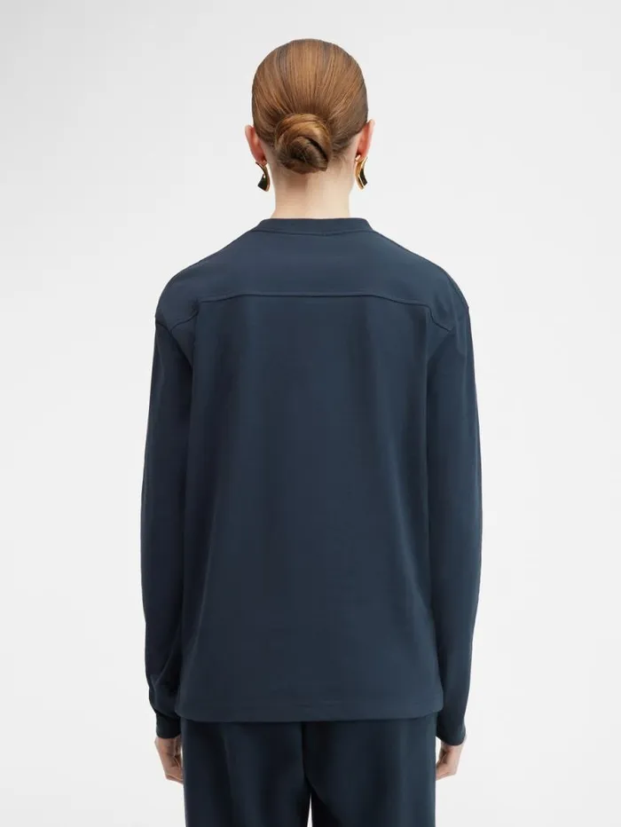 JACQUEMUS The Longsleeve Tshirt Dark Navy WomenMen Tshirts
