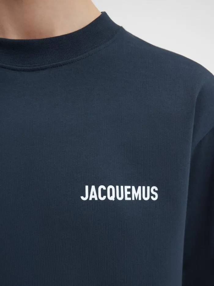 JACQUEMUS The Longsleeve Tshirt Dark Navy WomenMen Tshirts