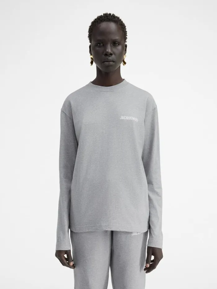 JACQUEMUS The Longsleeve Tshirt Grey WomenMen Tshirts JACQUEMUS The Longsleeve Tshirt Grey WomenMen Tshirts