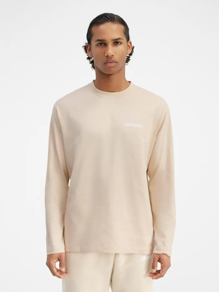 JACQUEMUS The Longsleeve Tshirt Light Beige WomenMen Tshirts