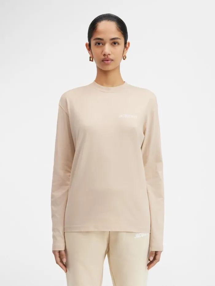 JACQUEMUS The Longsleeve Tshirt Light Beige WomenMen Tshirts JACQUEMUS The Longsleeve Tshirt Light Beige WomenMen Tshirts