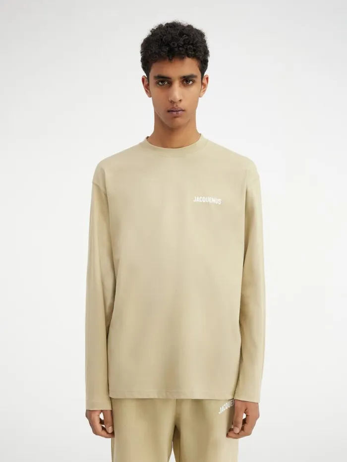 JACQUEMUS The Longsleeve Tshirt Light Khaki WomenMen Tshirts