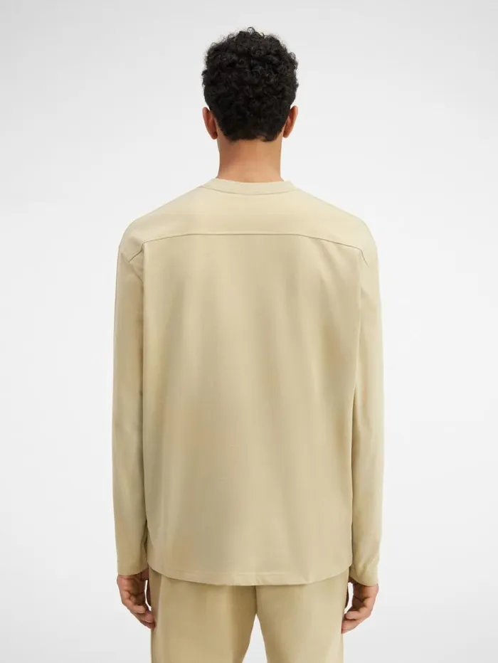 JACQUEMUS The Longsleeve Tshirt Light Khaki WomenMen Tshirts