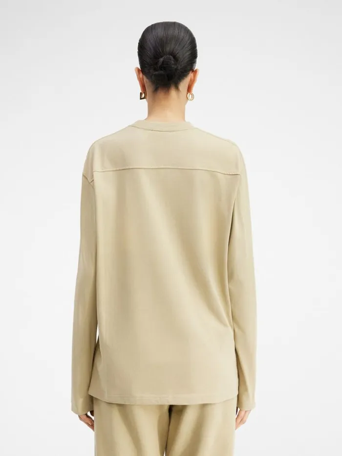 JACQUEMUS The Longsleeve Tshirt Light Khaki WomenMen Tshirts