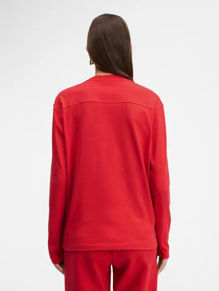 JACQUEMUS The Longsleeve Tshirt Red WomenMen Tshirts