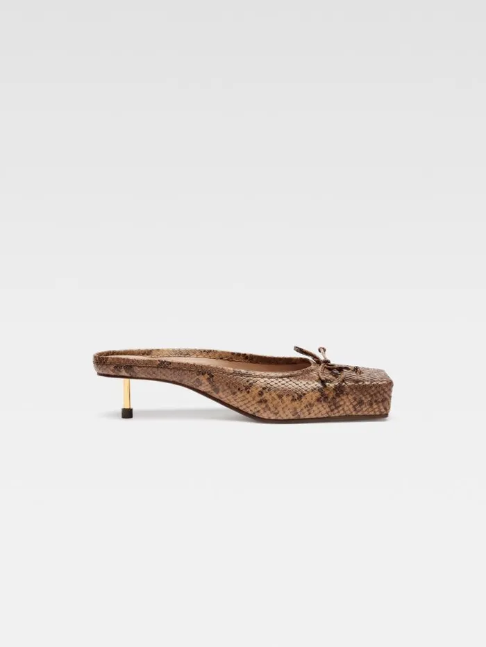 JACQUEMUS The Low Ballet Mules Light Brown Women Shoes