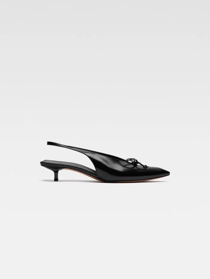 JACQUEMUS The Low Cubisto Slingbacks Black Women Shoes