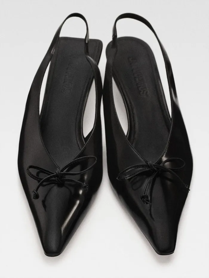 JACQUEMUS The Low Cubisto Slingbacks Black Women Shoes