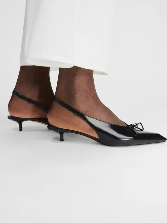 JACQUEMUS The Low Cubisto Slingbacks Black Women Shoes