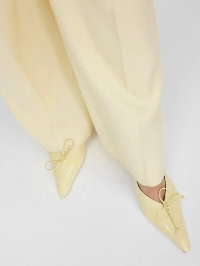 JACQUEMUS The Low Cubisto Slingbacks Pale Yellow Women Shoes