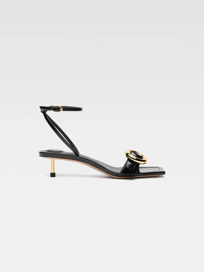JACQUEMUS The Low Regalo Sandals Black Women Shoes