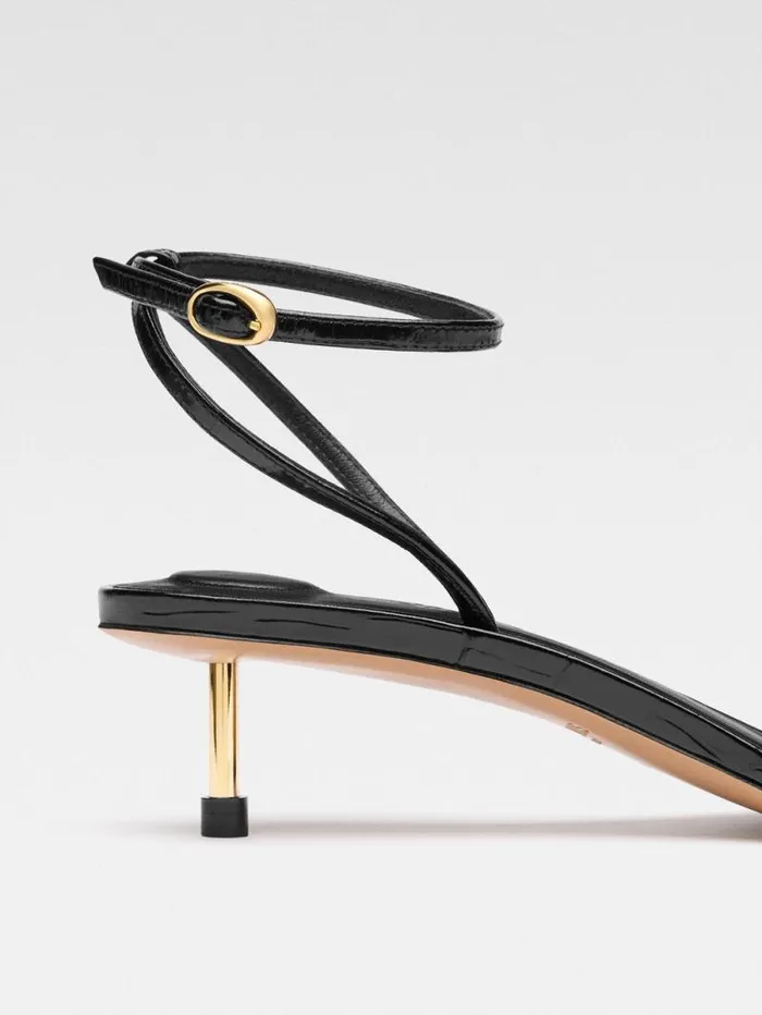 JACQUEMUS The Low Regalo Sandals Black Women Shoes JACQUEMUS The Low Regalo Sandals Black Women Shoes