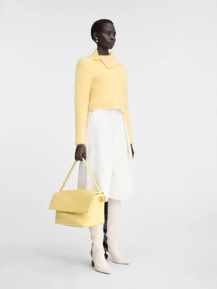 JACQUEMUS The Marina Sweater Light Yellow Women Knits JACQUEMUS The Marina Sweater Light Yellow Women Knits