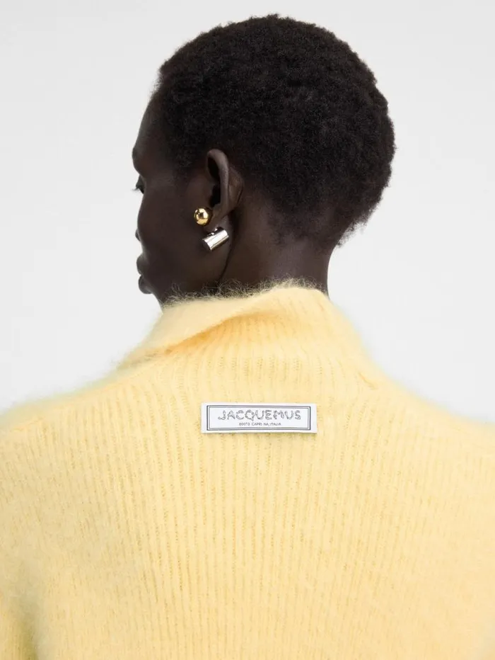 JACQUEMUS The Marina Sweater Light Yellow Women Knits JACQUEMUS The Marina Sweater Light Yellow Women Knits