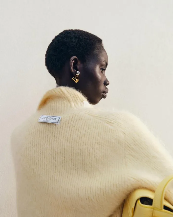 JACQUEMUS The Marina Sweater Light Yellow Women Knits JACQUEMUS The Marina Sweater Light Yellow Women Knits