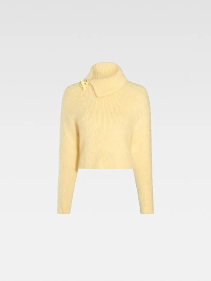 JACQUEMUS The Marina Sweater Light Yellow Women Knits JACQUEMUS The Marina Sweater Light Yellow Women Knits