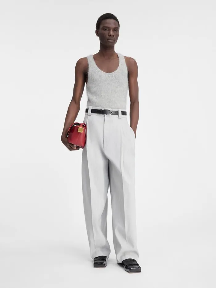 JACQUEMUS The Marzio Pants Light Grey Men Trousers and Shorts